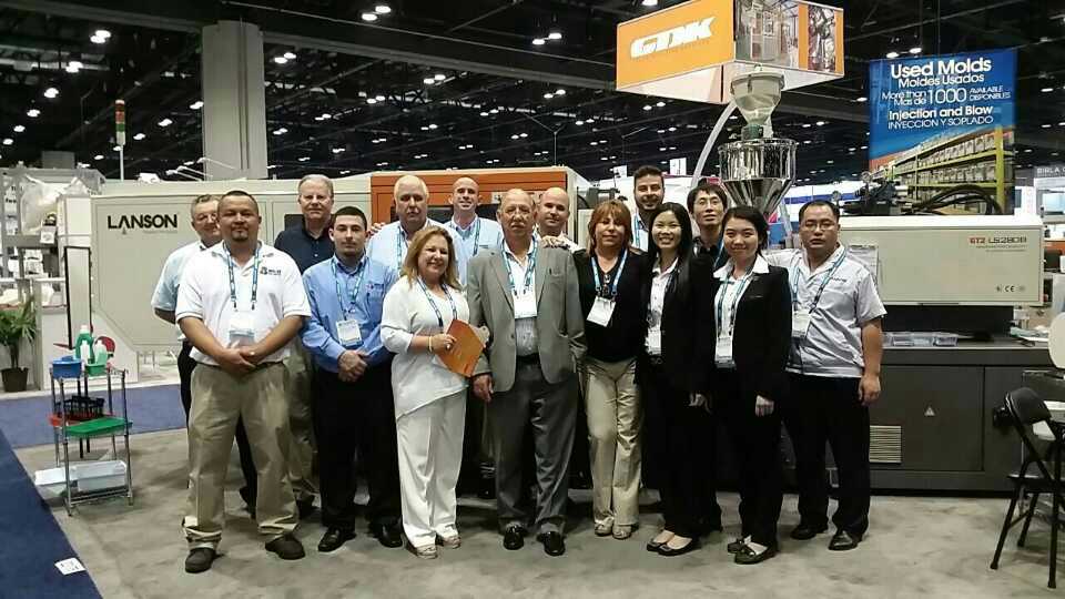 Lanson plastic injection molding machine in NPE Lanson plastic injection molding machine in NPE