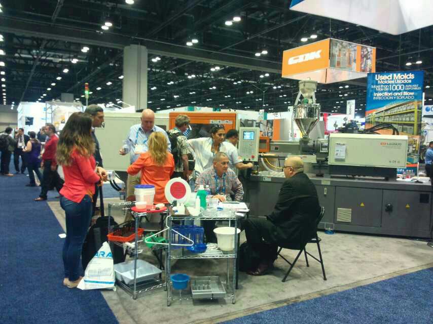 Lanson plastic injection molding machine in NPE Lanson plastic injection molding machine in NPE