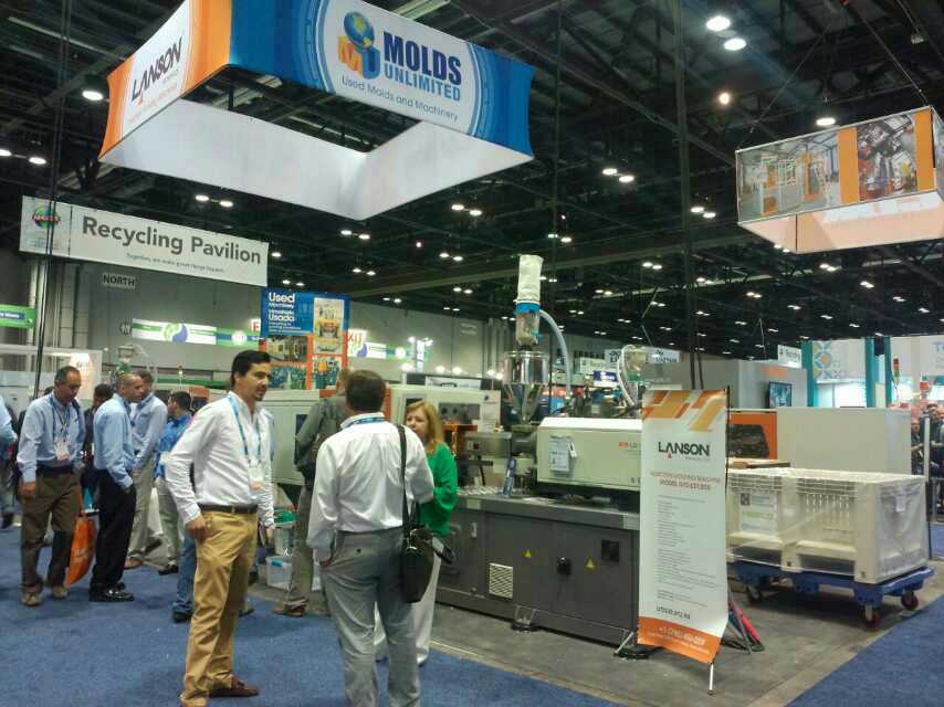 Lanson plastic injection molding machine in NPE Lanson plastic injection molding machine in NPE