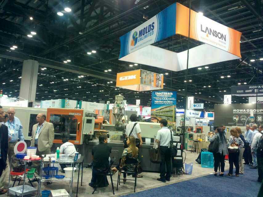 Lanson plastic injection molding machine in NPE Lanson plastic injection molding machine in NPE